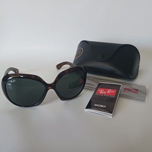 Womens Ray Ban Sunglasses Jackie Ohh II Tortoiseshell Oversize Frames 4098